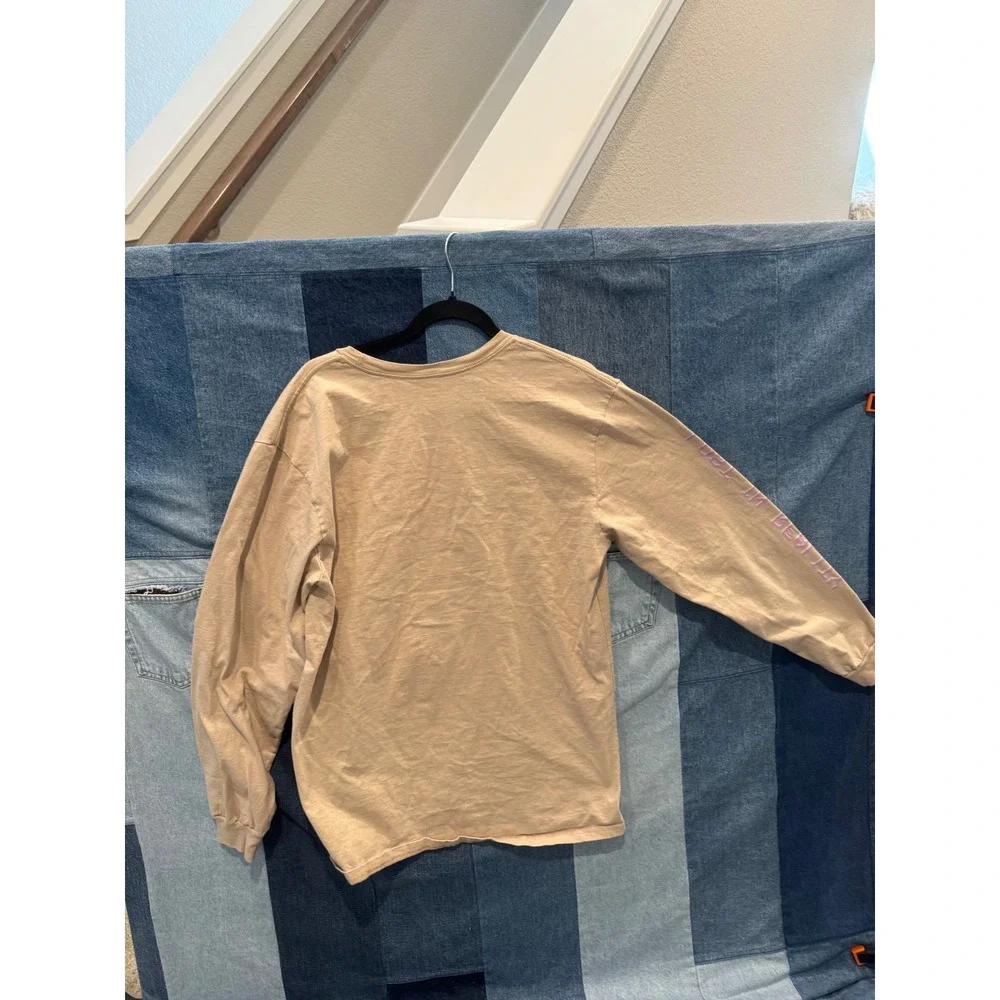 Brixton Mens XXL Long Sleeve Graphic T-Shirt Tan Sand BRXTN Standard Fit Tee - Picture 4 of 5